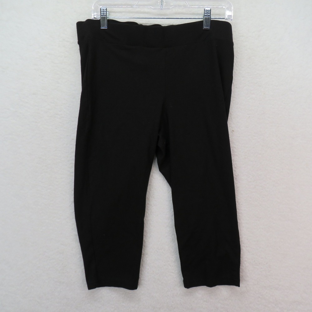Torrid Womens Black Cropped Leggings Size 2 Plus Cotton Blend Stretch Capri